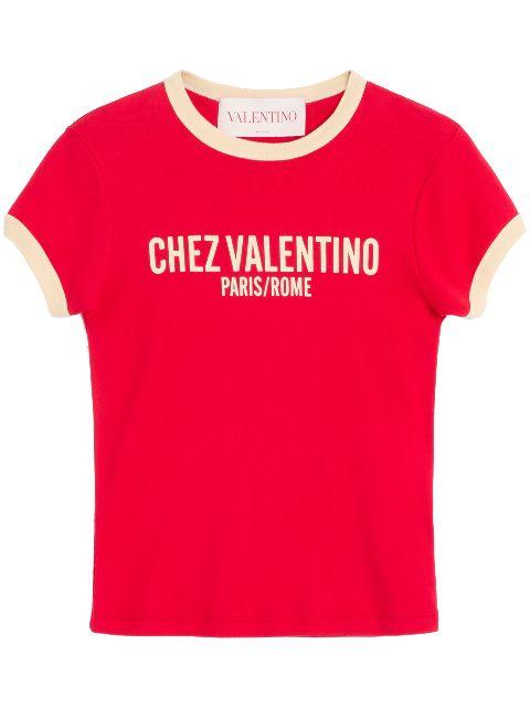 Chez Valentino-print T-shirt by VALENTINO