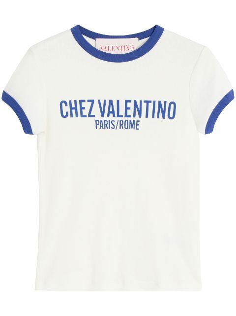 Chez Valentino-print T-shirt by VALENTINO