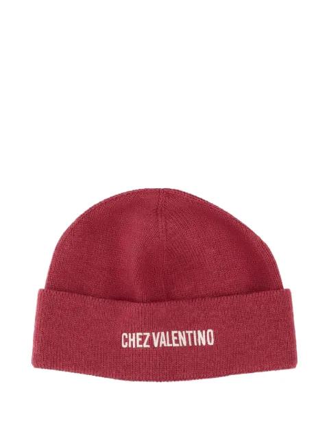 Chez knitted wool beanie by VALENTINO