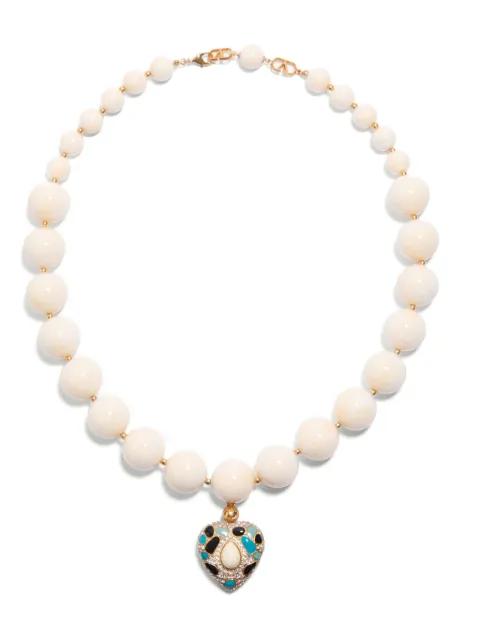 Coeur Royal necklace in metal, resin, enamel and Swarovski® crystals by VALENTINO