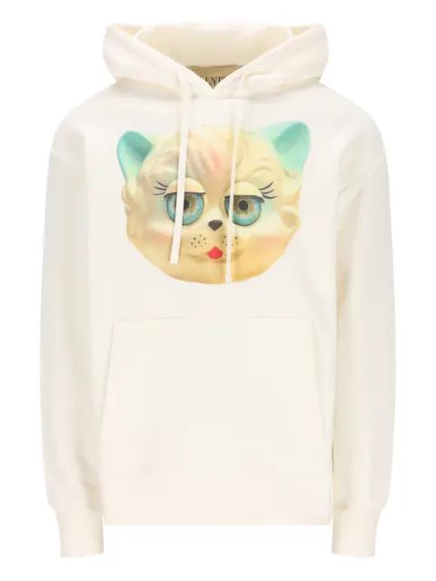 Cotton Hooded Sweatshirt With Le Chat De La Maison Print by VALENTINO