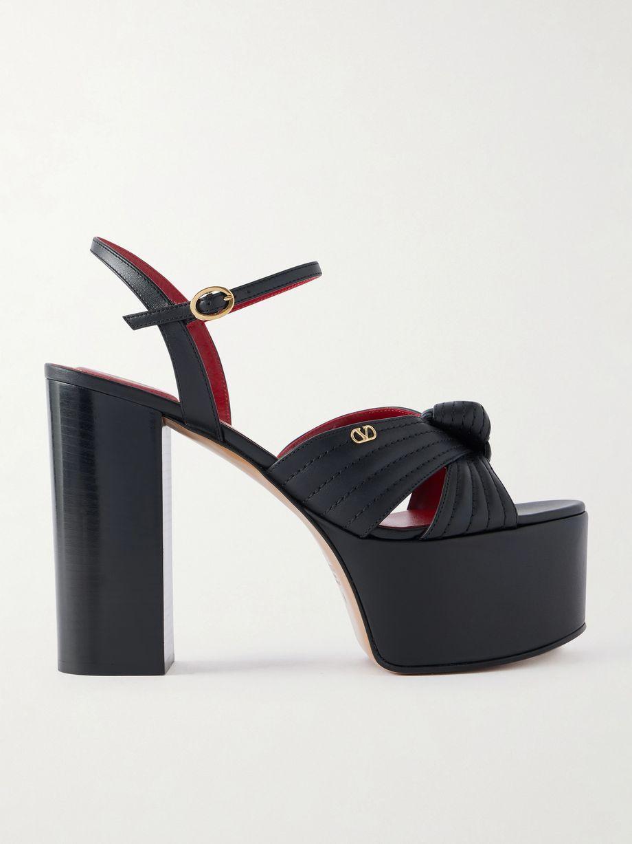 Crasher 125 leather platform sandals by VALENTINO