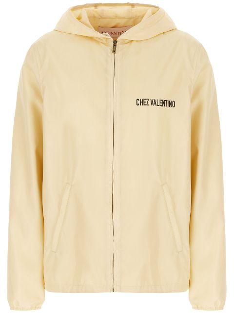 Cream nylon jacket by VALENTINO
