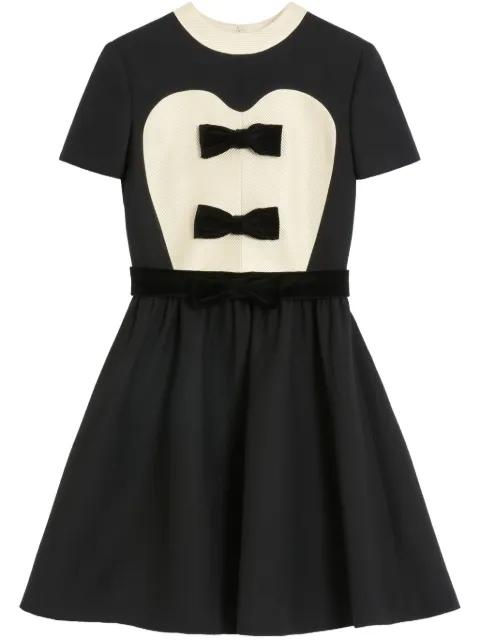 Crepe Couture bow-detail mini dress by VALENTINO