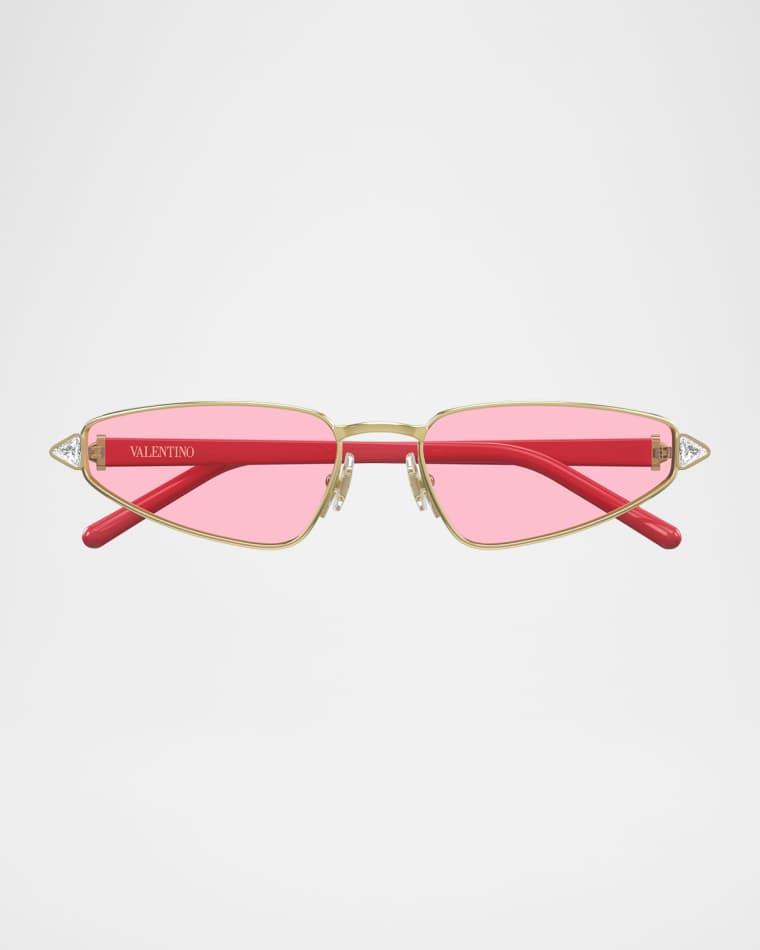 Crystal VLogo 57mm Cat-Eye Sunglasses by VALENTINO