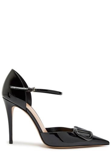 D'Orsay 100 patent leather pumps by VALENTINO