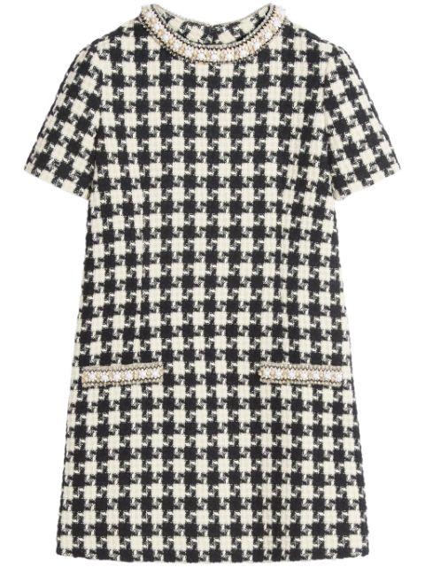 Damier Light tweed mini dress by VALENTINO