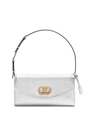DeVain VLogo Laminated Nappa Leather Small Shoulder Bag by VALENTINO
