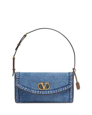 DeVain VLogo Small Denim Shoulder Bag by VALENTINO