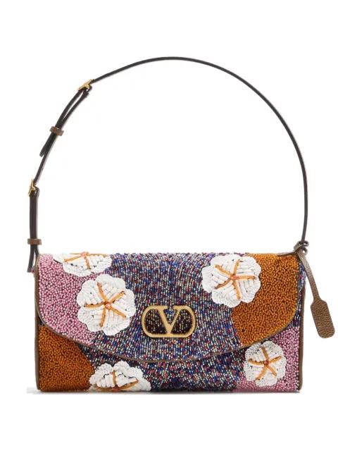 DeVain small embroidered shoulder bag by VALENTINO