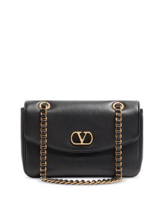 Djuna VLogo Medium Leather Shoulder Bag by VALENTINO