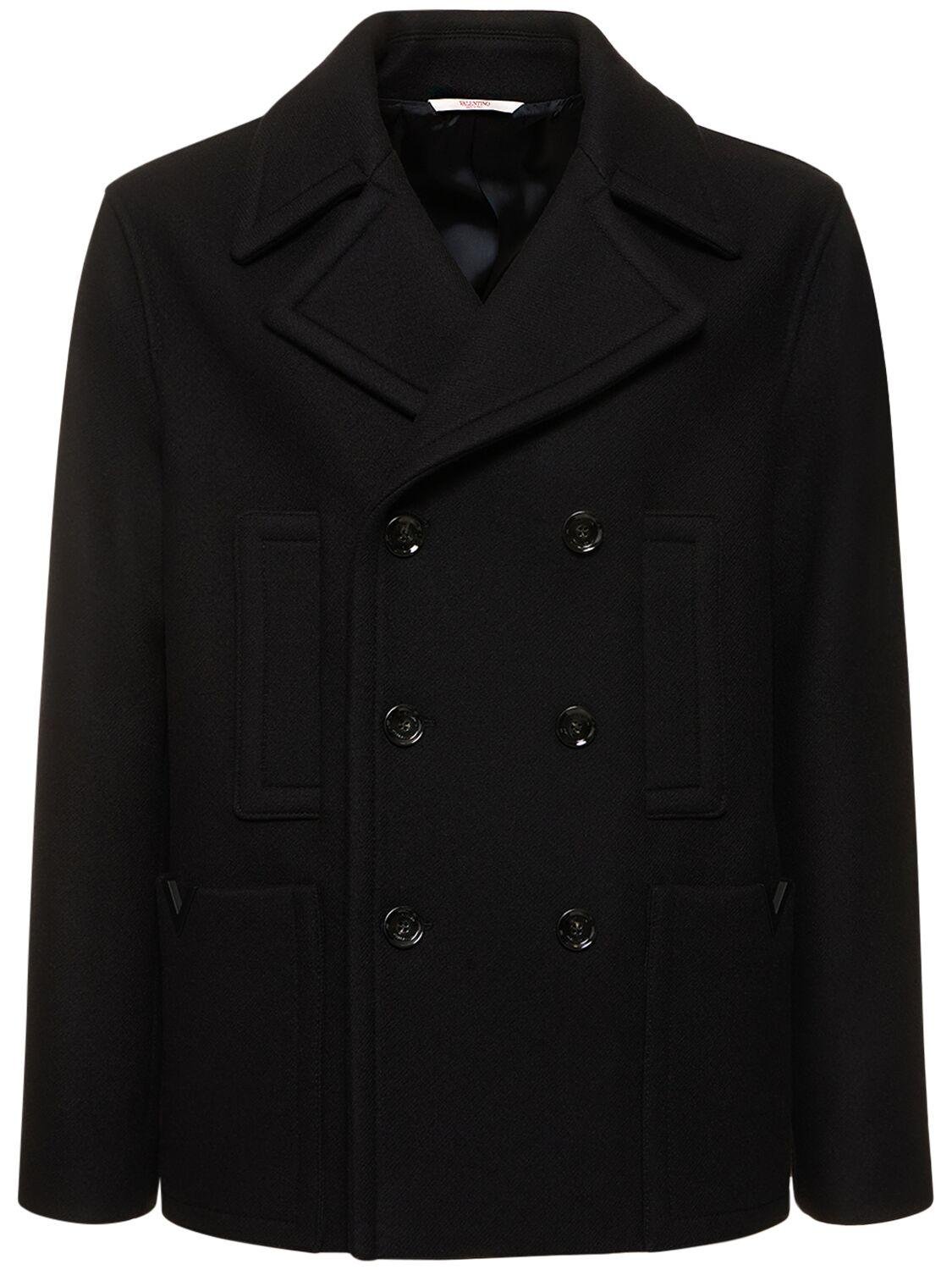 Double Wool Peacoat by VALENTINO
