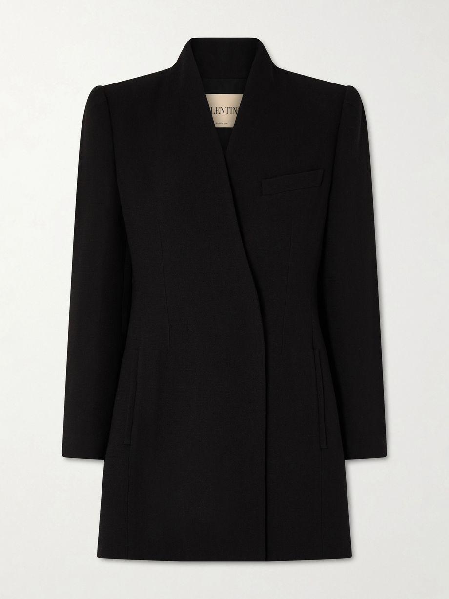 Double-breasted wool-crepe blazer by VALENTINO