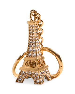 Eiffel Tower VLogo Bag Charm Key Ring by VALENTINO