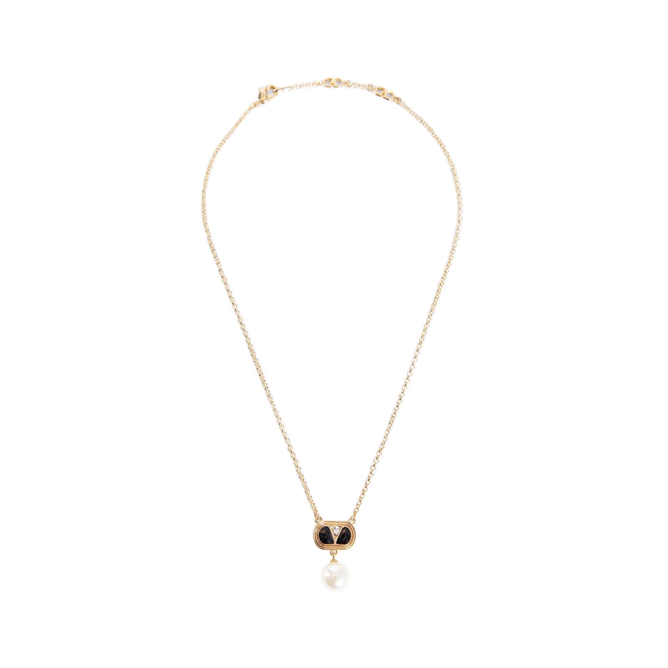 Enamelled Vlogo necklace by VALENTINO