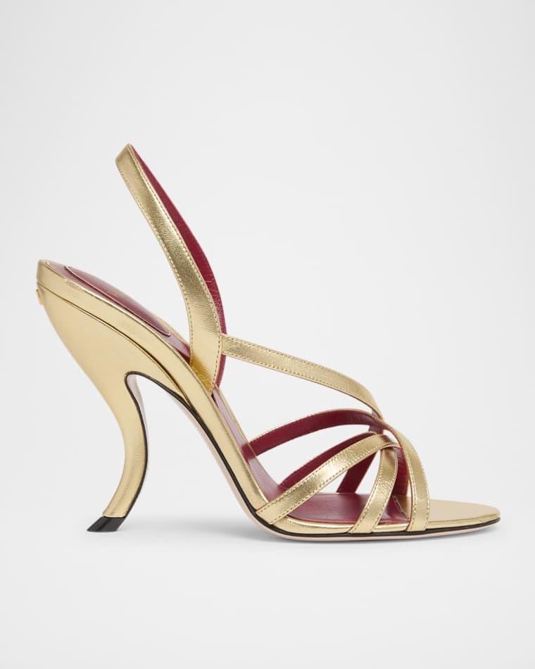 Fetishique Metallic Leather Sandals by VALENTINO
