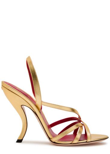 Fetishique metallic leather sandals by VALENTINO