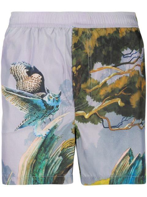 Floating Island print swim shorts by VALENTINO