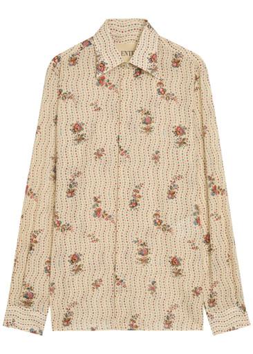 Floral-print cotton shirt by VALENTINO