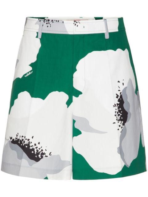 Flower Portrait-print bermuda shorts by VALENTINO