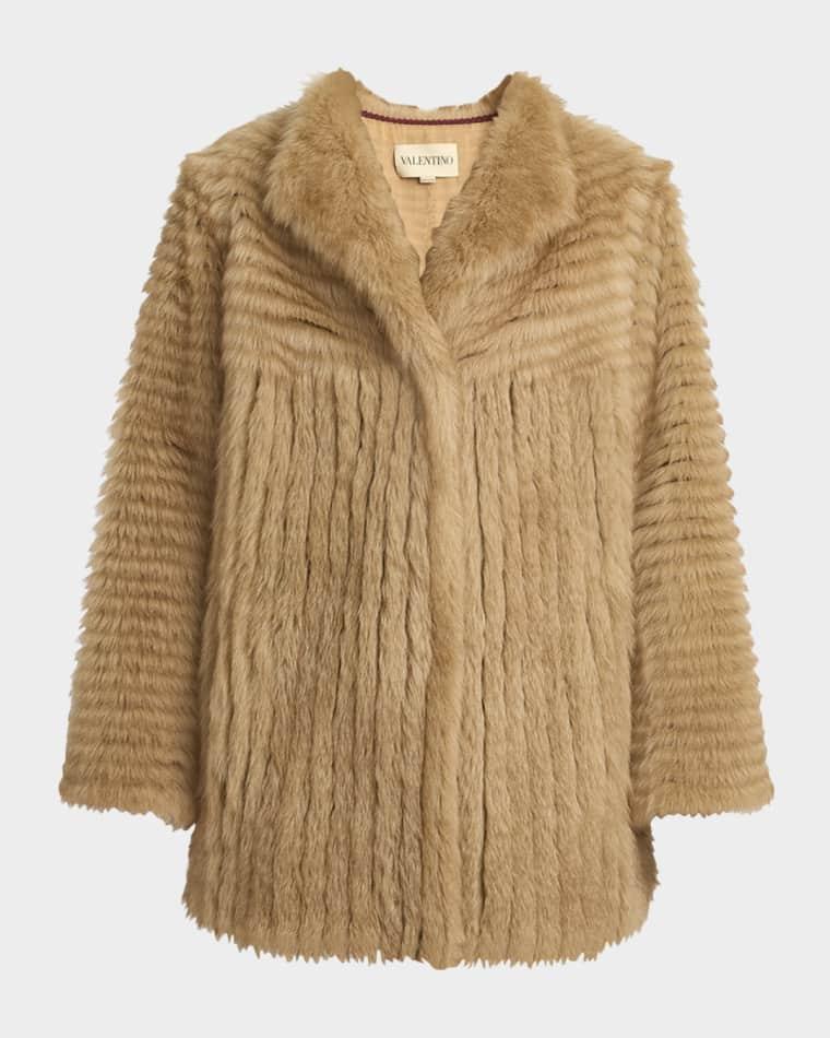 Fluted Sheep Shearling Coat by VALENTINO