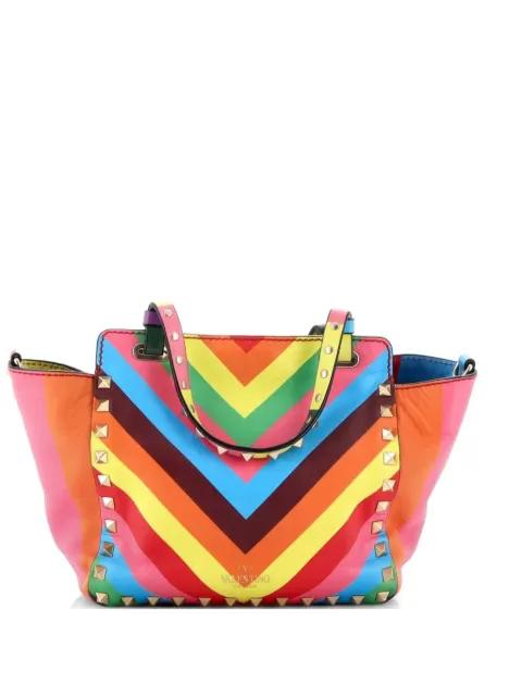 1973 Rockstud Tote Striped Leather Mini shoulder bag by VALENTINO GARAVANI 