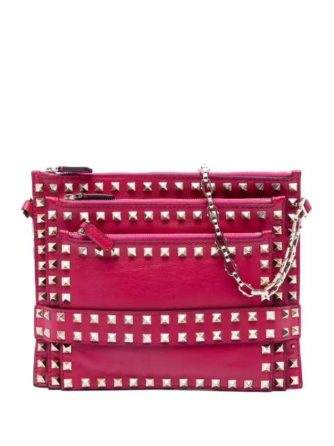 2000-2017 Leather Rockstud Triple Zip crossbody bag by VALENTINO GARAVANI 
