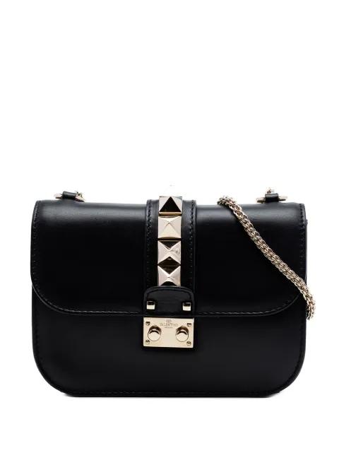 2000-2017 Small Leather Rockstud Glam Lock crossbody bag by VALENTINO GARAVANI 
