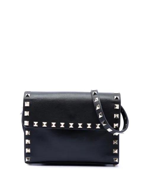 2000-2017 Small Vitello Monochrome Rockstud Flap crossbody bag by VALENTINO GARAVANI 