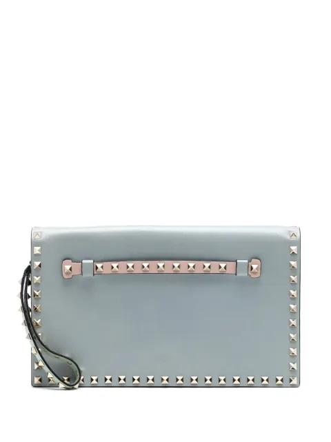 2000-2017 Tricolor Rockstud Wristlet clutch bag by VALENTINO GARAVANI 