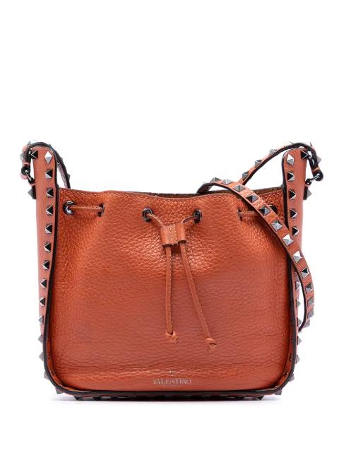 2018-2026 Grained Calfskin Rockstud bucket bag by VALENTINO GARAVANI 
