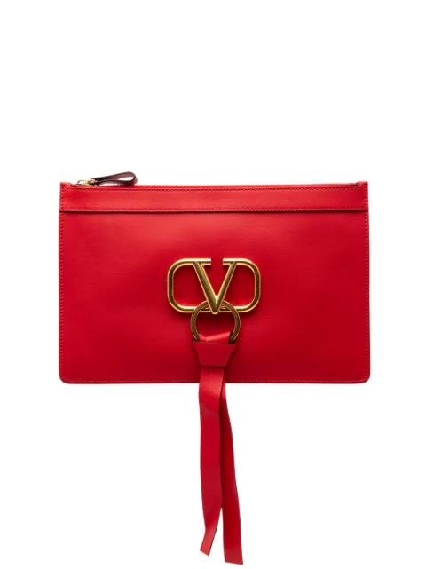 2018-2026 Leather VRing clutch bag by VALENTINO GARAVANI 