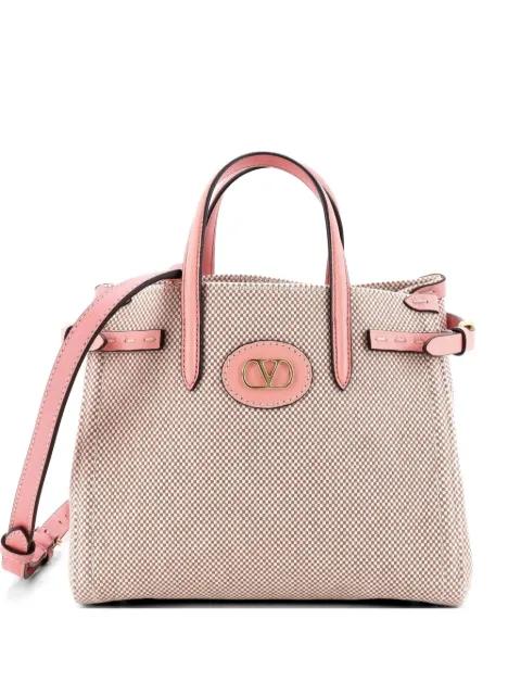 Antibes Shopping Canvas with Leather Small tote bag by VALENTINO GARAVANI 