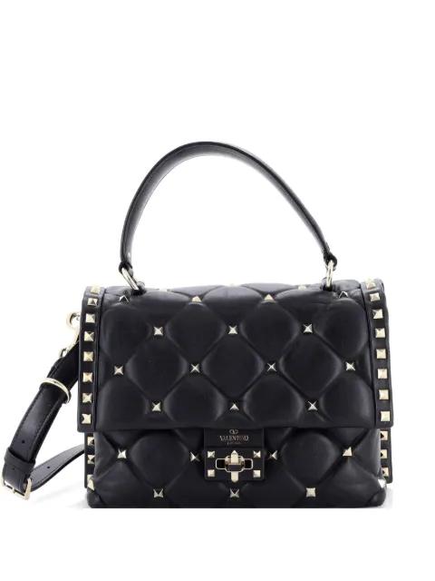 Candystud Top Handle Bag Leather Medium shoulder bag by VALENTINO GARAVANI 