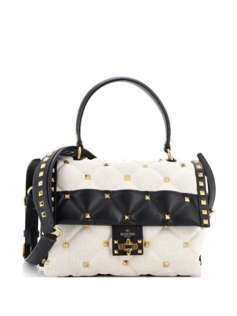 Candystud Top Handle Bag Leather Medium shoulder bag by VALENTINO GARAVANI 