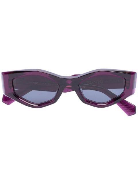 Rockstud irregular-frame sunglasses by VALENTINO GARAVANI EYEWEAR