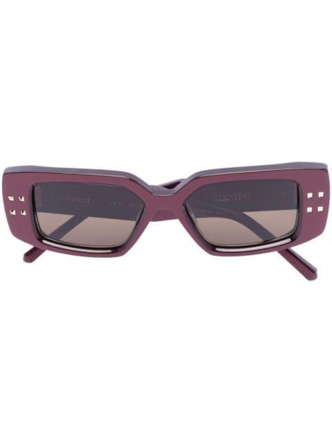 Rockstud rectangle frame sunglasses by VALENTINO GARAVANI EYEWEAR