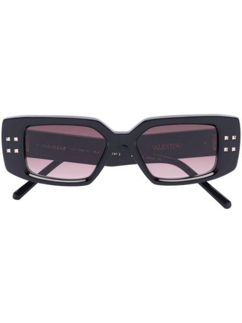 Rockstud rectangle-frame sunglasses by VALENTINO GARAVANI EYEWEAR