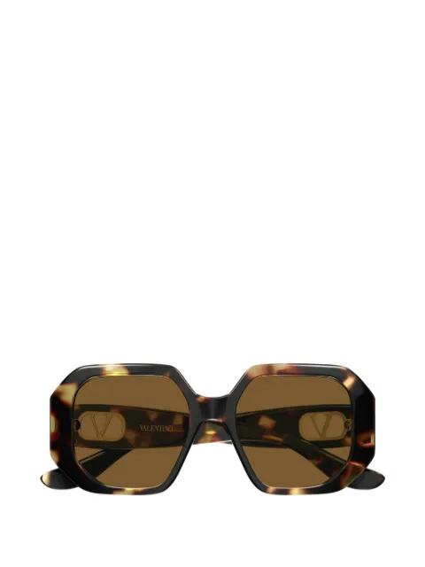 VLogo geometric-frame sunglasses by VALENTINO GARAVANI EYEWEAR