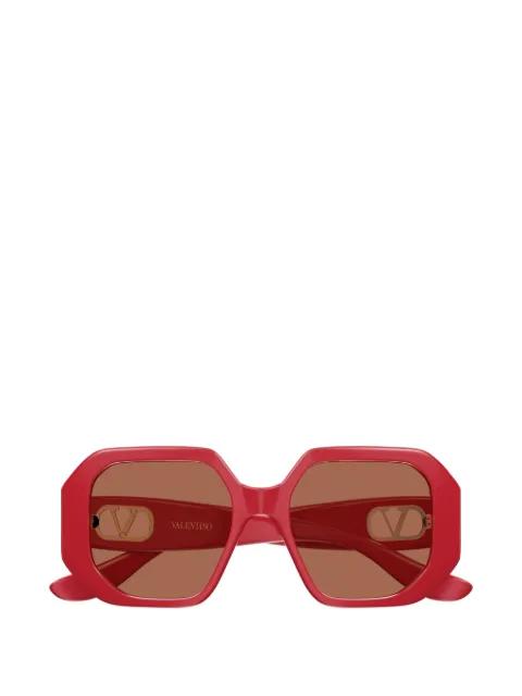 VLogo geometric-frame sunglasses by VALENTINO GARAVANI EYEWEAR