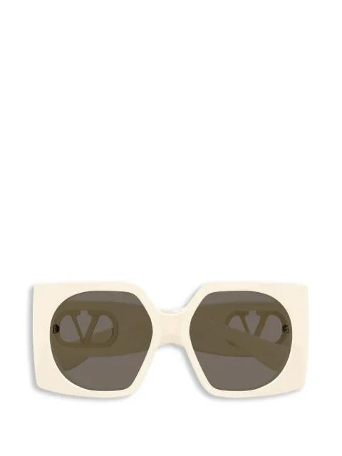 VLogo geometric-frame sunglasses by VALENTINO GARAVANI EYEWEAR