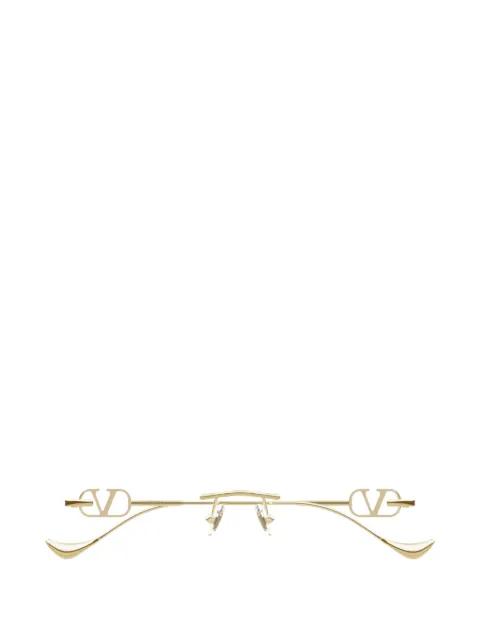VLogo oval-frame glasses by VALENTINO GARAVANI EYEWEAR