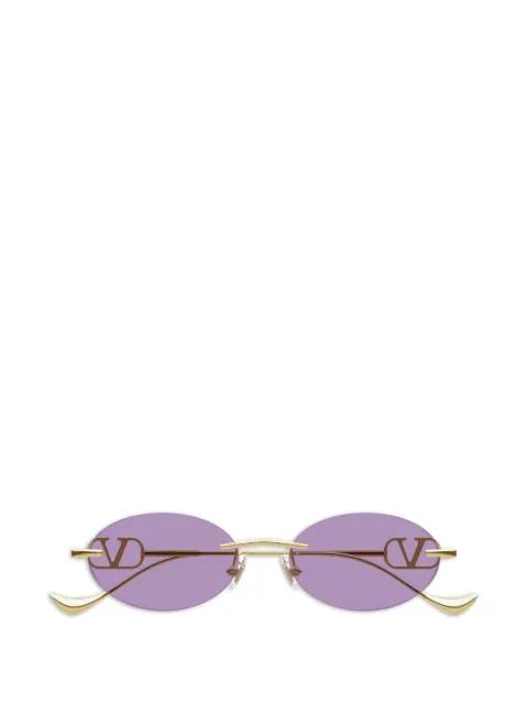 VLogo oval-frame sunglasses by VALENTINO GARAVANI EYEWEAR
