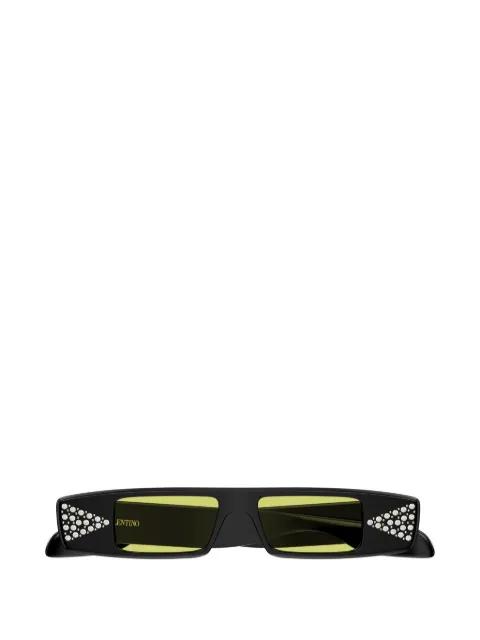 crystal-embellished rectangle-frame sunglasses by VALENTINO GARAVANI EYEWEAR