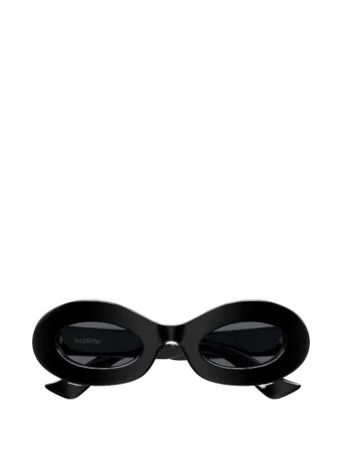 stud-embellished oval-frame sunglasses by VALENTINO GARAVANI EYEWEAR