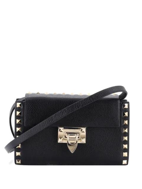 Rockstud Flip Lock Flap Bag Leather Small shoulder bag by VALENTINO GARAVANI 