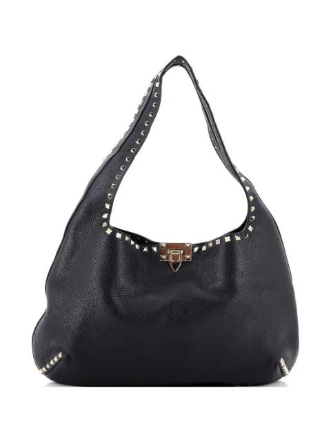 Rockstud Flip Lock Leather Large hobo bag by VALENTINO GARAVANI 