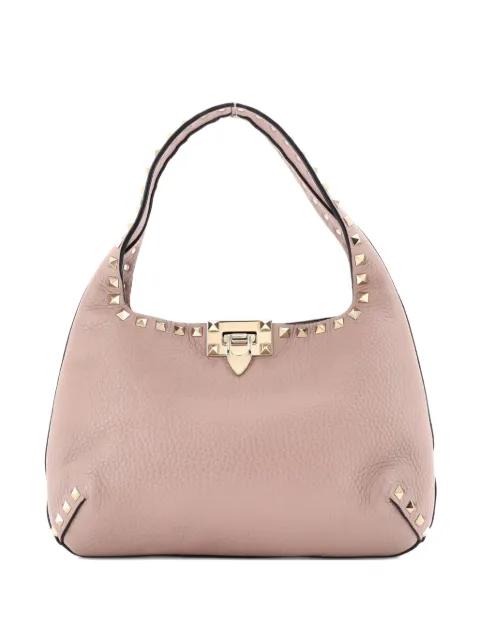 Rockstud Flip Lock Leather Small hobo bag by VALENTINO GARAVANI 