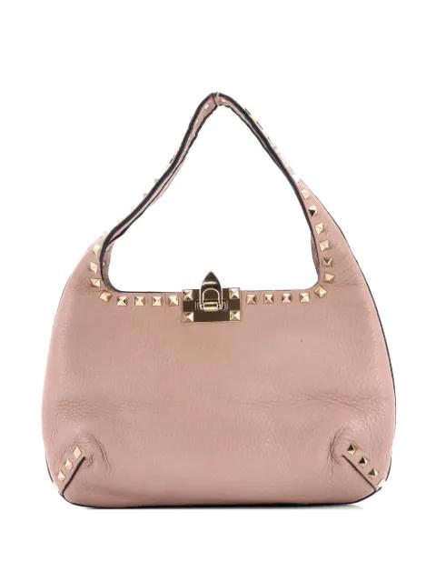 Rockstud Flip Lock Leather Small hobo bag by VALENTINO GARAVANI 