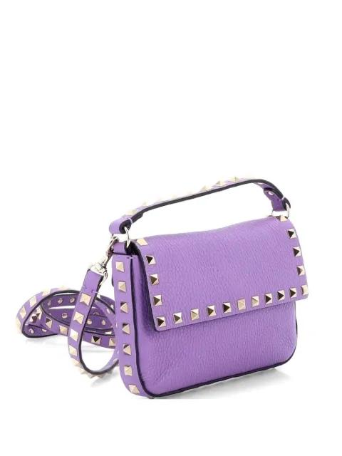 Rockstud Top Handle Pouch Leather Mini crossbody bag by VALENTINO GARAVANI 